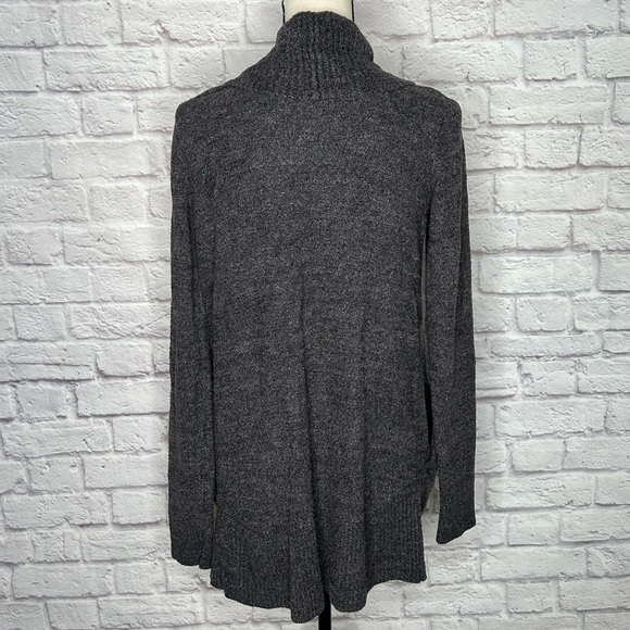 Barefoot Dreams CozyChic Lite Charcoal Gray Open Front Cardigan - Picture 5 of 12